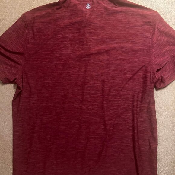IZOD Golf Men XL Stretch Heather Maroon Short Sleeve 3 Button Stretch Polo - Picture 5 of 6